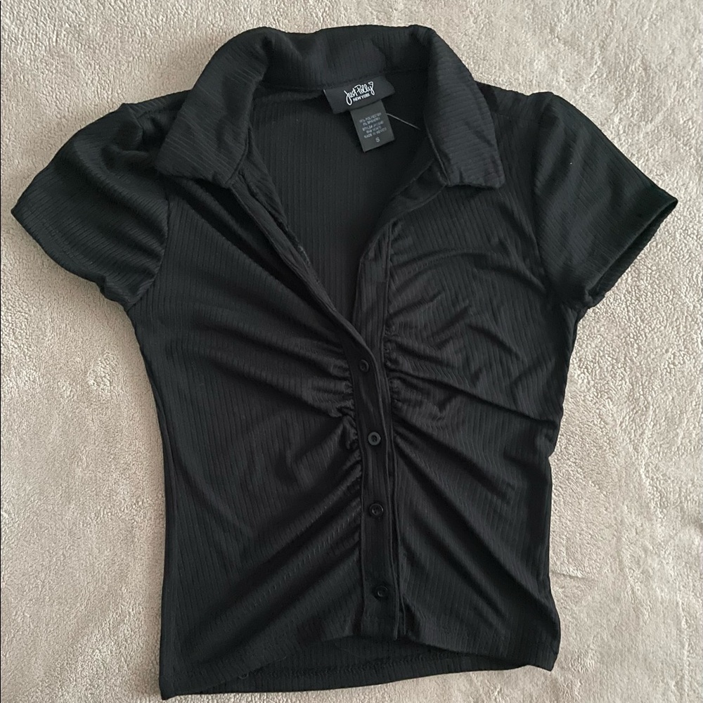 Just Polly Black knit top